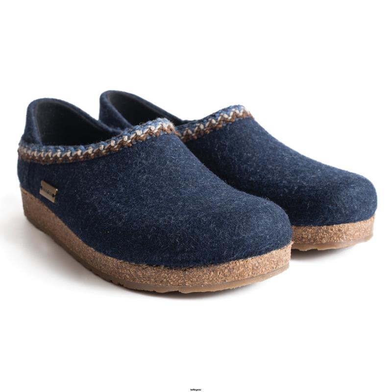 Haflinger Clog PBP0T18 Men GZH ZIGZAG Captains Blue