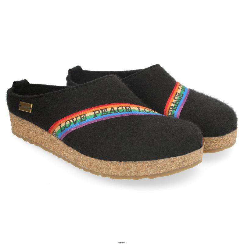 Haflinger Clog PBP0T23 Men RAINBOW Black