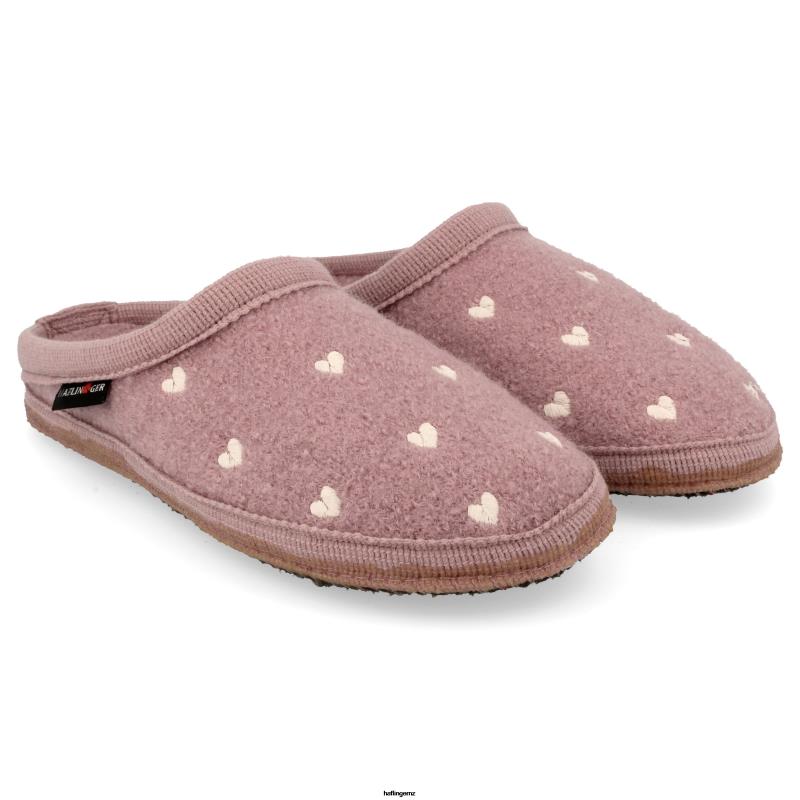 Haflinger Soft Sole PBP0T85 Women HEARTS Rosewood